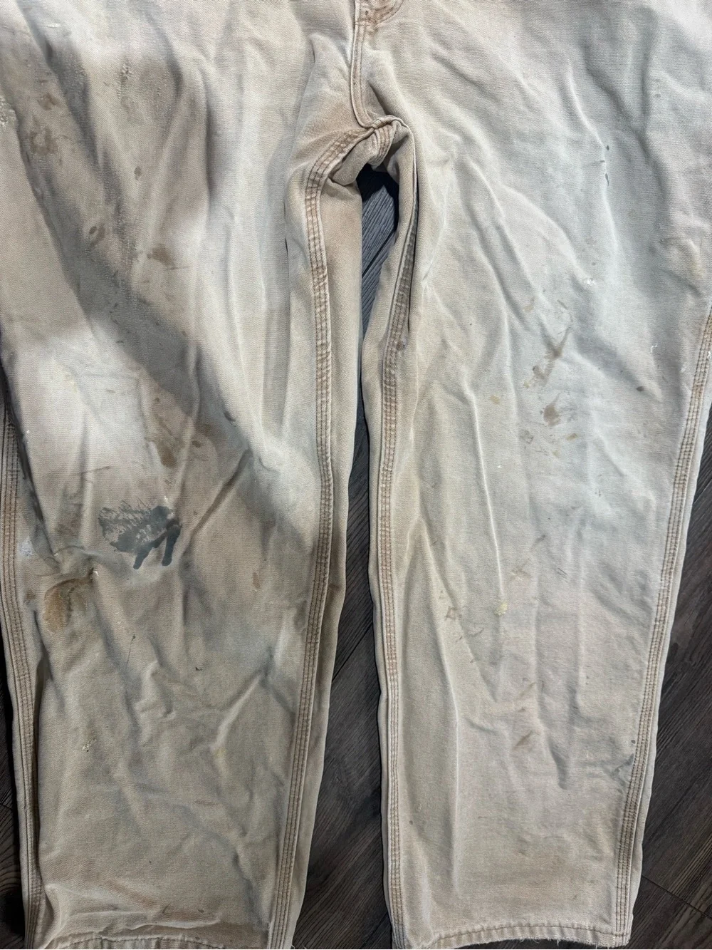 Vintage Carhartt B11 BRN Distressed Workwear Carpenter Pants 42x31